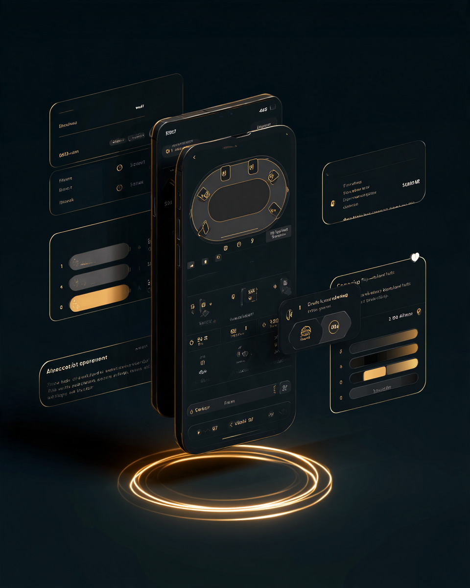 Complete branding and UI/UX customization for a poker skin