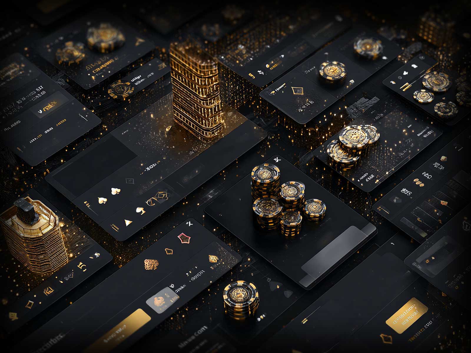 Standalone poker platform, a single independent poker table in a glowing gold frame